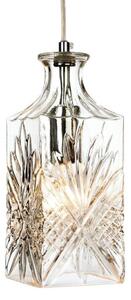 Firstlight 3447CH Decanter One Light Rectangular Ceiling Pendant Light In Chrome With Clear Glass
