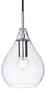 Firstlight 4877CH Omar One Light Ceiling Pendant Light In Chrome With Clear Glass