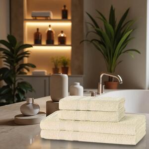 4 Piece 500GSM Towel Bale Sets - 2 Hand Towels, 2 Bath Towels