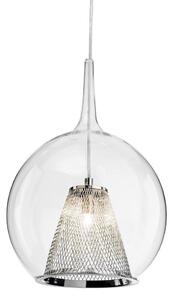 Firstlight 4929CH Arlo One Light Round Ceiling Pendant Light In Chrome With Clear Glass