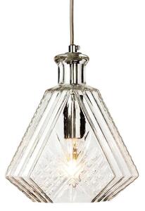 Firstlight 3448CH Decanter One Light Triangular Ceiling Pendant Light In Chrome With Clear Glass