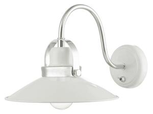 Dar LID072 Liden One Light Wall Light In White And Polished Chrome