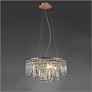 Diyas IL31714 Maddison 6 Light Ceiling Pendant In Rose Gold
