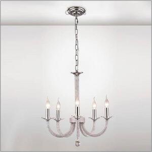 Diyas IL30515 Elena 5 Light Pendant Light In Polished Chrome And Crystals