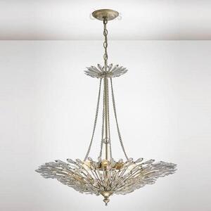 Diyas IL31672 Fay 6 Light Ceiling Pendant In Aged Silver And Gold