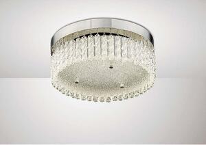 Diyas IL80054 Aiden LED Small Round Flush Light In Polished Chrome - Dia: 300mm