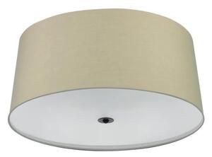 Mantra M5214 Argi 3 Light Flush Ceiling Light In Brown Oxide With Brown Shade