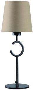 Mantra M5217 Argi 1 Light Table Lamp In Brown Oxide With Brown Shade