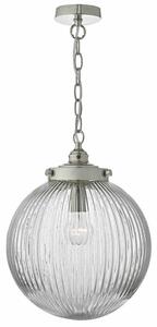 Dar TAM0138 Tamara 1 Light Ceiling Pendant In Nickel