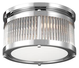 FE-PAULSON-F-S Paulson 3 Light Flush Ceiling Light In Polished Chrome