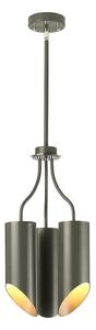 Elstead QUINTO3GPN Quinto 3 Light Ceiling Chandelier In Grey And Nickel