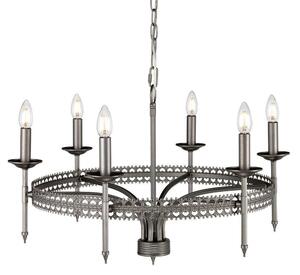 Elstead CROWN6 Crown 6 Light Chandelier Light In Iron Gate