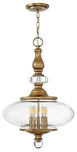 HK/WEXLEY/5PHB Wexley 5 Light Ceiling Pendant Light In Heritage Brass