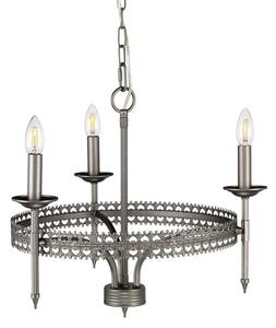 Elstead CROWN3 Crown 3 Light Chandelier Light In Iron Gate