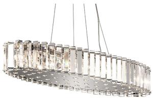 KL/CRYSTSKYE/I/L Crystal Skye 12 Light Island Chandelier In Chrome