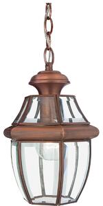 QZ-NEWBURY8-M-AC Newbury Medium Outdoor Chain Lantern In Aged Copper