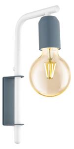 Eglo 49122 Adri-P 1 Light Wall Light In Dark Blue And White