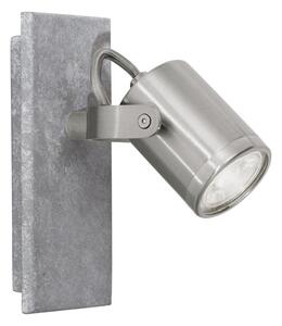 Eglo 95741 Praceta 1 Light Wall Spotlight In Matt Nickel And Grey
