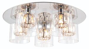 Endon 76517 Verina 5 Light Flush Ceiling Light In Chrome Plate