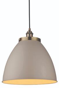 Endon 76327 Franklin 1 Light Ceiling Pendant In Satin Taupe - Dia: 335mm