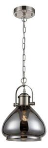 PH198 Ceiling Pendant In Satin Nickel And Smoked Glass - Dia: 220mm