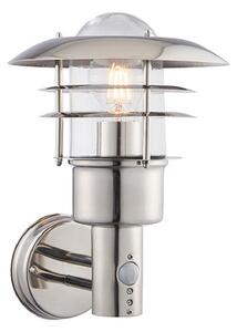 Endon 74702 Dexter 1 Light Outdoor Wall Light In Polished Stainless Steel With PIR
