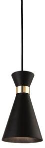 Firstlight 7680BK Ohio 1 Light Ceiling Pendant In Black With Brass