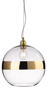 Firstlight 7639GO Saturn 1 Light Ceiling Pendant In Gold With Clear Glass