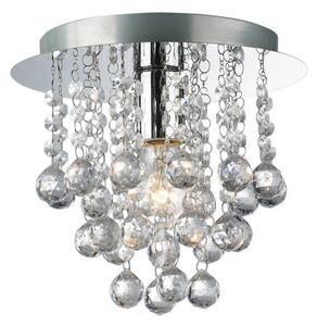 Palazzo 1 Light Round Acrylic Flush Ceiling Chandelier In Polished Chrome
