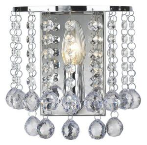 Modern Chandelier Style 1 Light Wall Light In Polished Chrome