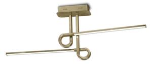 M6127 Cinto 2 Light LED Semi Flush Ceiling Light In Antique Brass