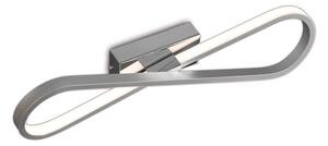 M5983 Bucle LED Linear Semi Flush Ceiling/Wall Light In Silver
