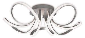 M5916 Knot 5 Light LED Semi Flush Ceiling Light In Silver And Chrome