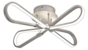 M5982 Bucle LED Semi Flush Ceiling Light In Silver