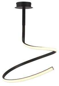 M5829 Nur LED Single Spiral Semi Flush Dimmable Ceiling Light In Brown Oxide
