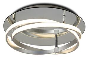 M5727 Infinity Dimmable LED Flush Ceiling Light In Silver And White