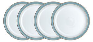 Azure Rimmed Medium Plates - Set Of 4 -