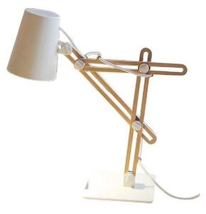 Mantra M3615 Looker 1 Light Table Lamp In White And Beech Wood
