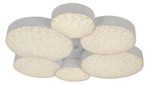 Mantra M5764 Lunas LED Large Semi Flush Ceiling Light In White - Dia: 200mm