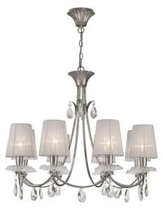 Mantra M6301 Sophie 8 Light Chandelier With Shades In Silver
