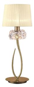 Mantra M4636AB Loewe 1 Light Large Table Lamp With Shade In Antique Brass - H: 650mm