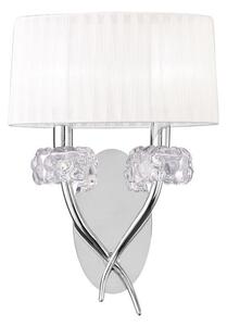 Mantra M4634/S Loewe 2 Light Switched Wall Light With Shade In Chrome