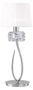 Mantra M4636 Loewe 1 Light Large Table Lamp With Shade In Chrome - H: 650mm