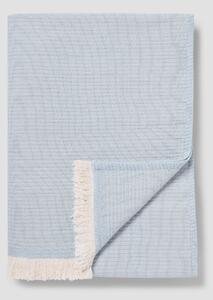 Dusk Blue Cotton Textured Throw | Default | Piglet in Bed
