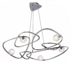 Mantra M5011 Lux 5 Light Round Ceiling Pendant In Chrome