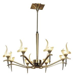 Mantra M0321AB Viena 8 Light Ceiling Pendant Light In Antique Brass