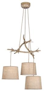 Mantra M6176 Sabina 3 Light Ceiling Pendant In Imitation Wood