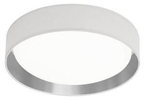 Searchlight 9371-37WSI Gianna Flush Ceiling Light In White And Silver - Dia: 370mm