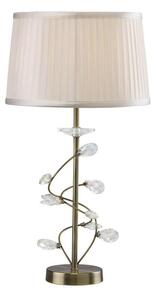 Diyas IL31220/WH Willow 1 Light Table Lamp In Antique Brass With White Shade