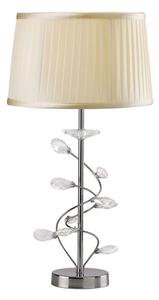 Diyas IL31210/CR Willow 1 Light Table Lamp In Chrome With Cream Shade